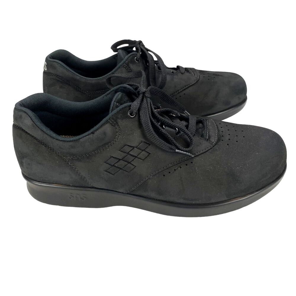 SAS Freetime Walking Sneaker Womens Size‎ 9M Black Leather Upper Lace Up Comfort
